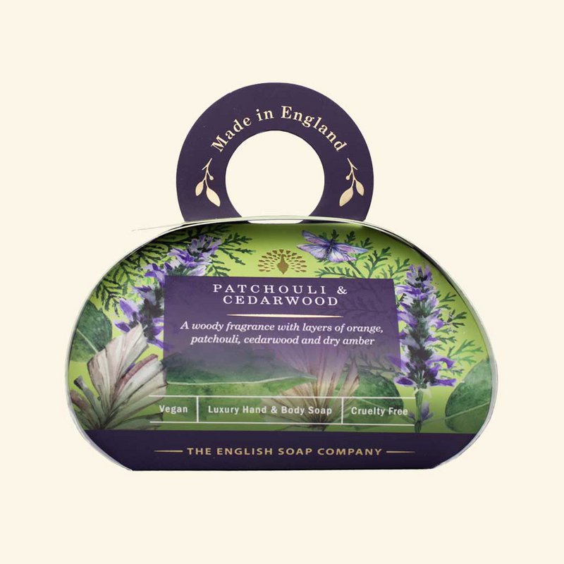 SAPONE INGLESE C° 260g - Patchouli & Legno di Cedro