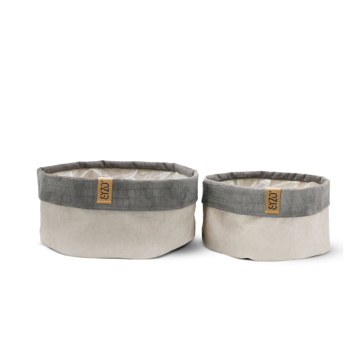 SIZO Paper Bag Grey with suede edge