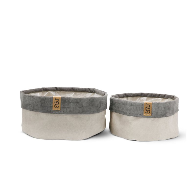 SIZO Paper Bag Grey with suede edge