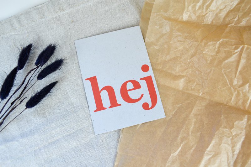 Postkort "hej"