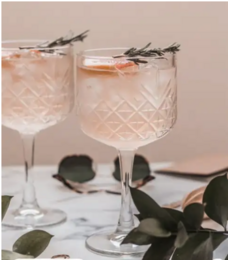 Diamant-Coupe-Glas - 2er-Set.