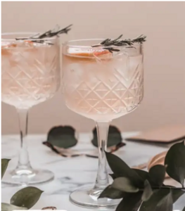 Diamond coupe glas - set van 2.