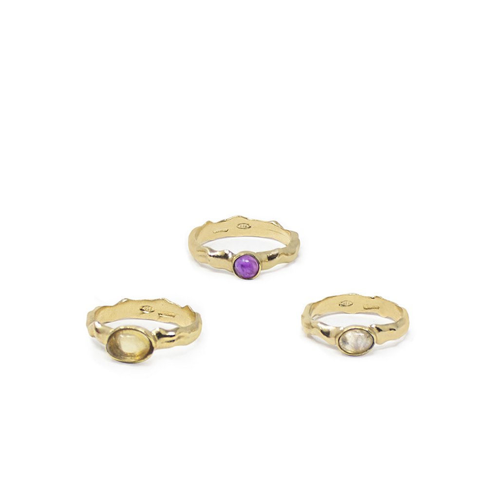 Cosmo Conjunto de tres anillos multicolor