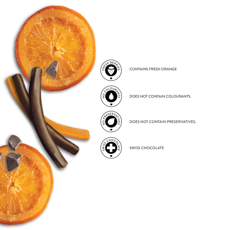 Orange Stick mørk chokolade, 80G