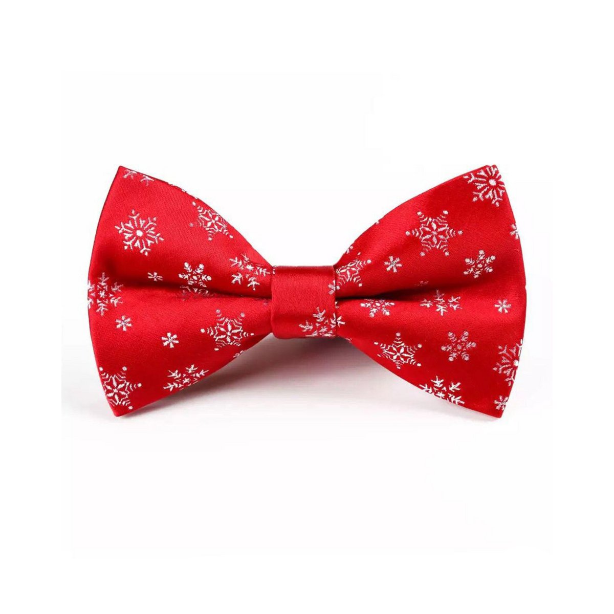 Bowtie - Red with snowflakes