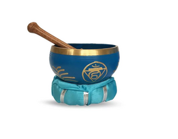 Brass Singing Bowl with stick & Cusion 12 cm Throat Chakra