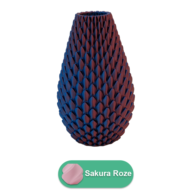 Myraka 3D vase - 3D printet vase - Bæredygtig PLA - Velegnet til kunstige blomster