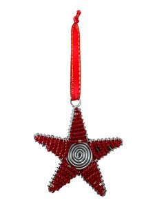 Christmas Star Pendant Red