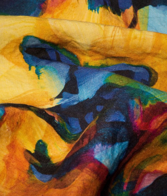 Linen beach towel View Blue - Vilmantas Marcinkevičius