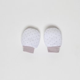SET 4 STÜCK (MÜTZE + HANDSCHUHE + LÄTZCHEN + SOCKEN) FÜR NEUGEBORENE (0-6 MONATE) – 100 % BAUMWOLLE – MOD. BEIGE