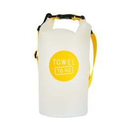 TOWEL TO GO Roll N Go Dry Bag 5L | Wasserdichte transparente Strand-Pool-Surftasche | Gelb