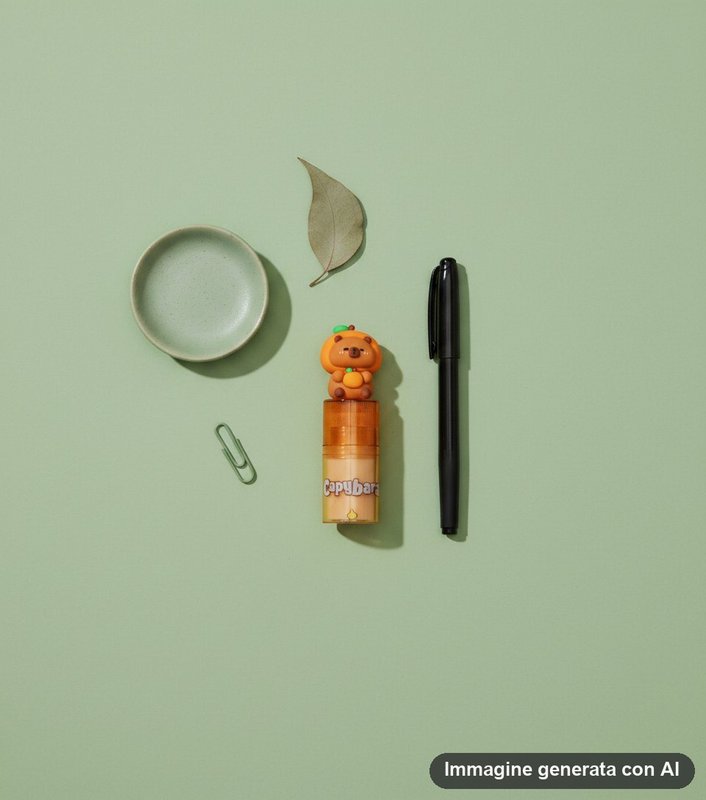 Capybara Lipstick Erasers - Kawaii Rotary 24pcs