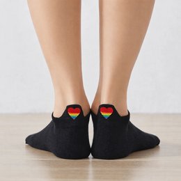 Calzini con linguetta a cuore arcobaleno da donna I 35-41