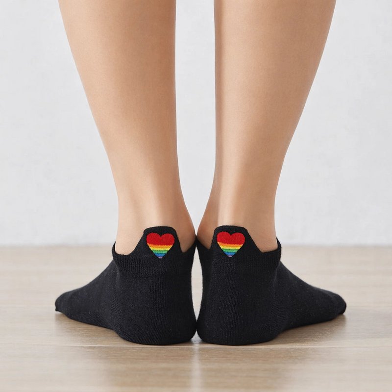 Calzini con linguetta a cuore arcobaleno da donna I 35-41