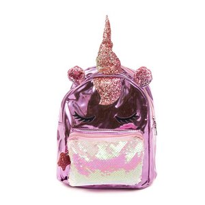 Pink Litmus Unicorn Backpack with Sequin Pocket