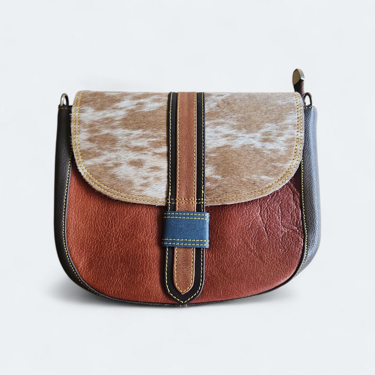 Leren dierenprint tas Merel