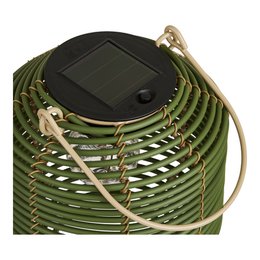 Crewe Lantern, genopladelig med integreret solpanel, grøn