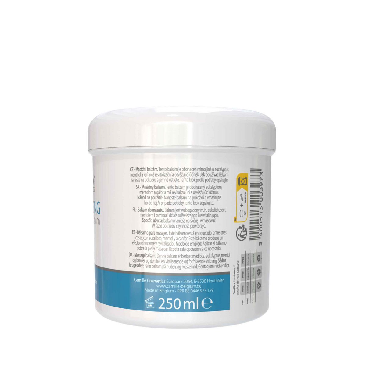 Kosmetyki Camille | Witalizujący balsam mentolowy - spierbalsem - 250ml