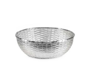 EDZARD basket decorative basket Basso, silver-plated, tarnish-resistant, diameter 26 cm