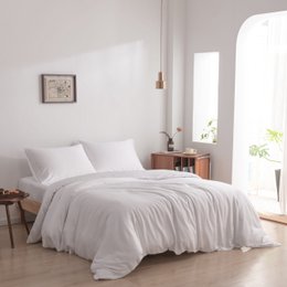 White Bamboo Bedding Set 1-person - 400TC Tanboocel - Coco White