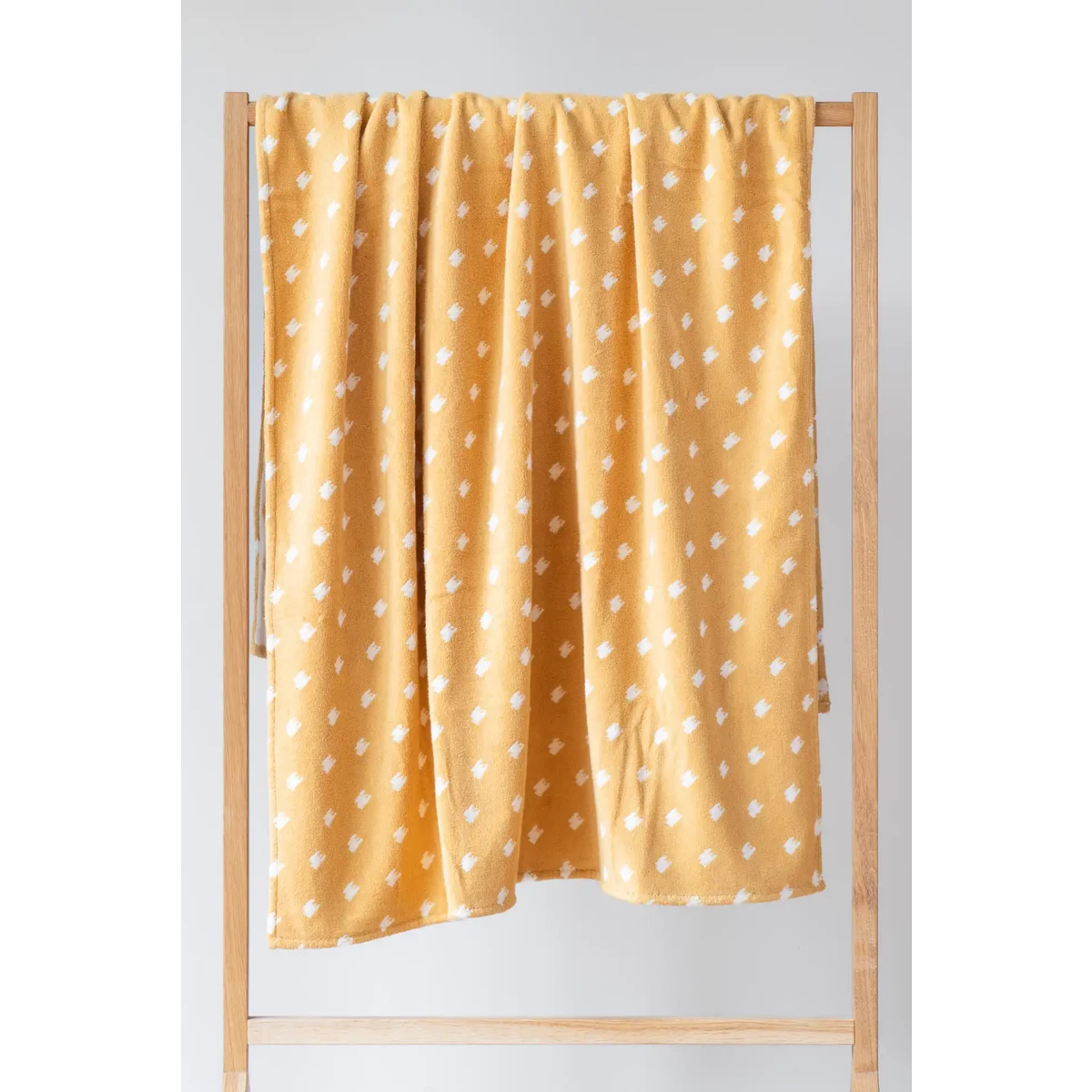jacquard Beach Towel - pied-de-poule - yellow/ white
