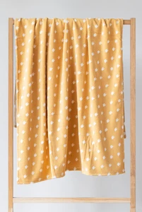 jacquard Beach Towel - pied-de-poule - yellow/ white