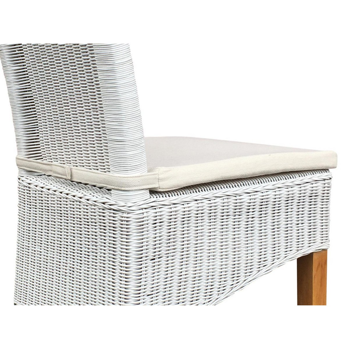 Silla de comedor silla de ratán silla de comedor silla blanca rattan natural nucleus sostenible