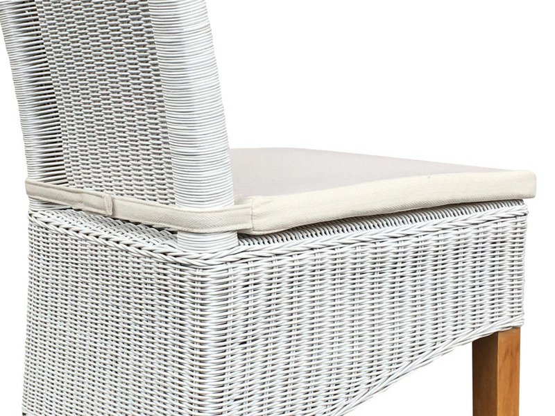 Sedia sala da pranzo sedia rattan sedia da pranzo sedia bianca perth rattan natura nucleo sostenibile