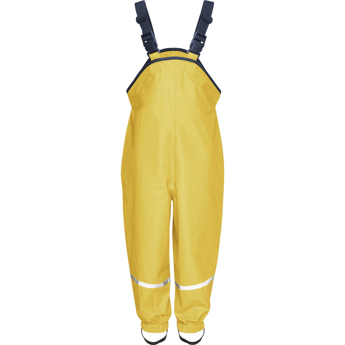 Regenbroek met bretels - geel