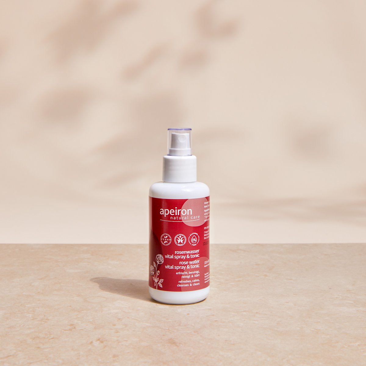 apeiron woda różana 100ml szklana butelka
