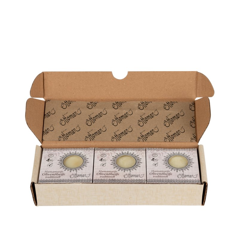 Soap collection 3x 200g hammam soap in a gift box