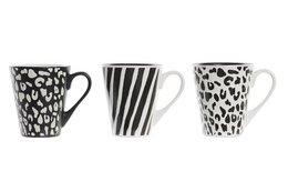 TAZA GRES 11,7X11,7X10 360ML, SALVAJE 3 SURT. PC194176