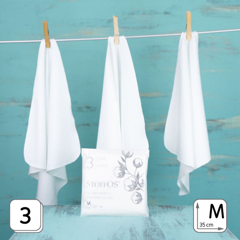 Håndter lommetørklæder Bio White M 3 -serie Tiny Box