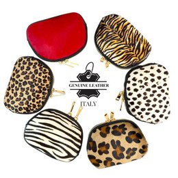 Italian Leather Purse with Fur and Animal Print 10002