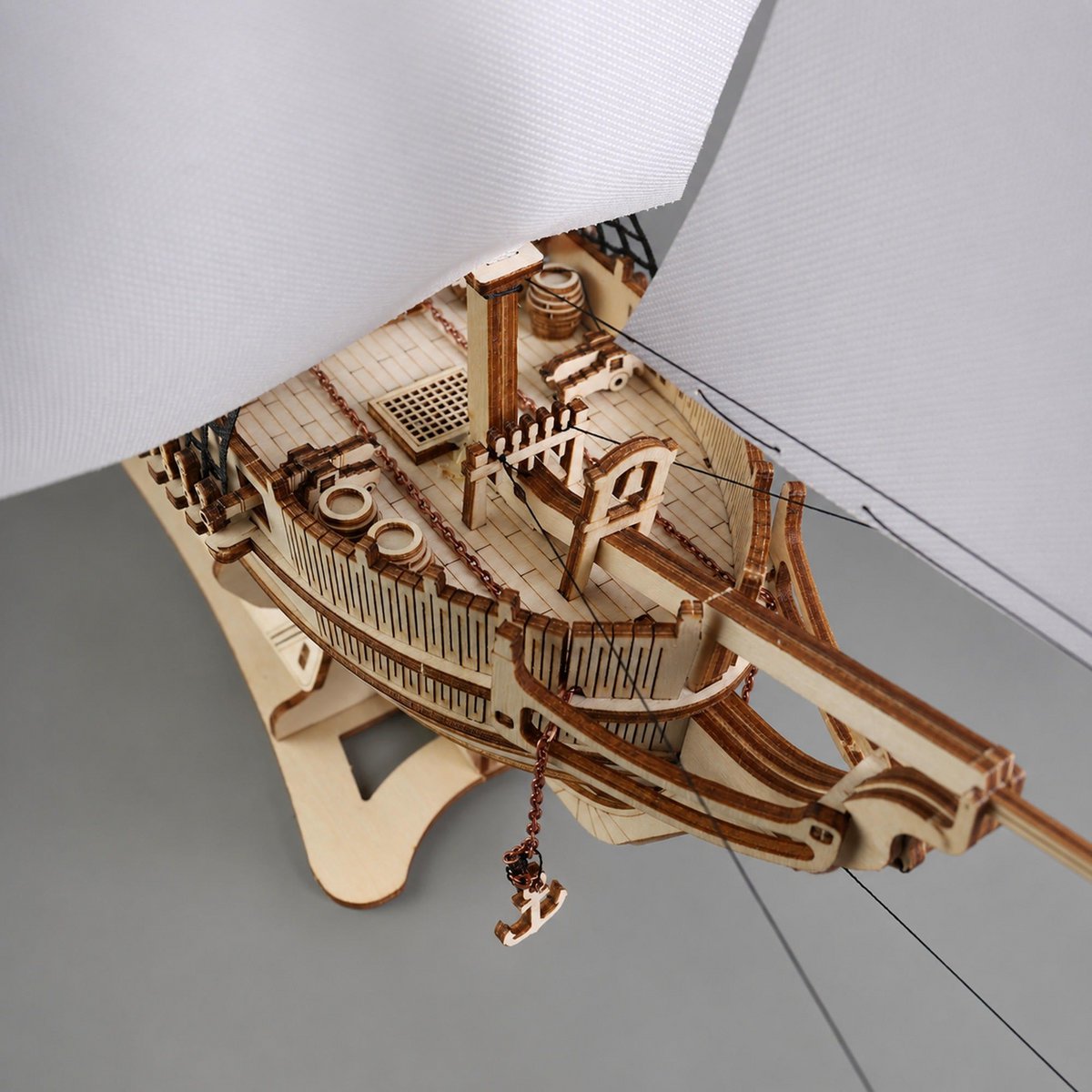 Brigg aus Holz zum Bauen Eisberg – 3D-Holzpuzzle 311 Teile, Schiffsmodell mit Segeln und Takelage, Modellbausatz ab 12 Jahren