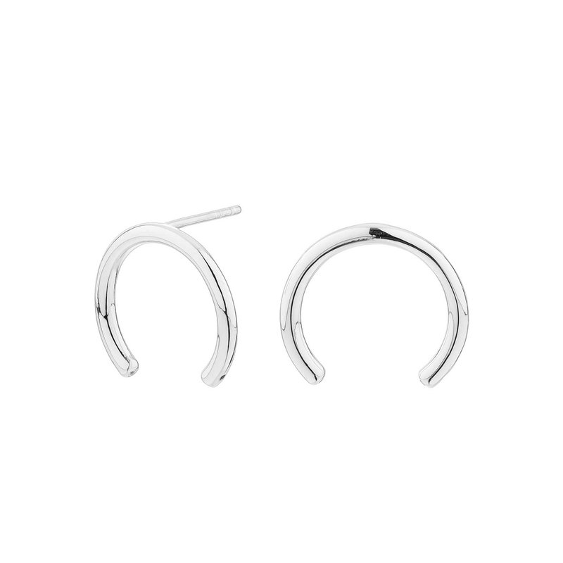 Boucles d'oreilles tube en argent