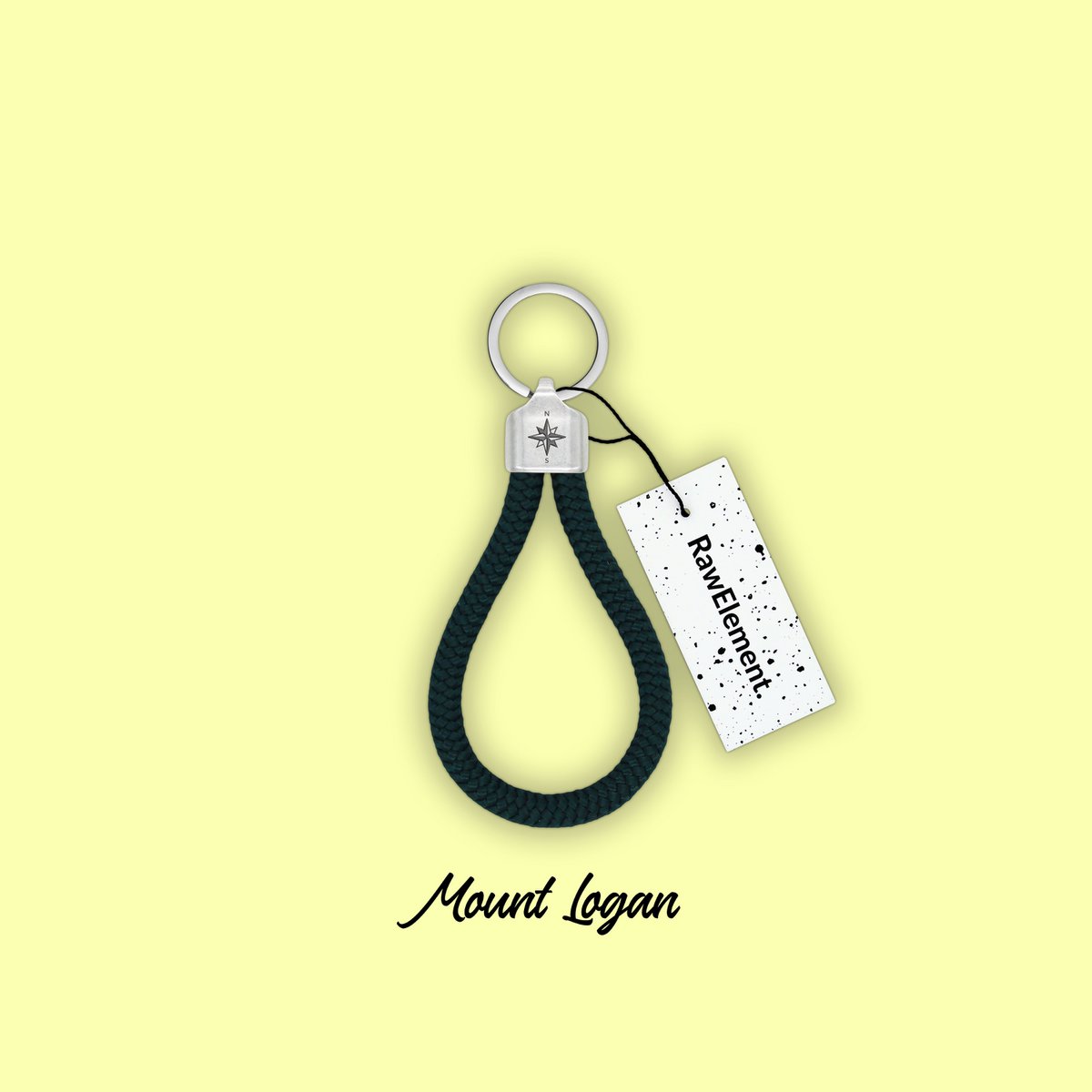RAW ELEMENT Kompass Schlüsselanhänger - Segeltau Kletterseil - von der Natur inspiriert, für Männer und Frauen | Original & Handgemacht