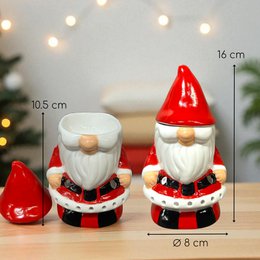 Burnt-Santa Claus Ceramic Santa Claus-Essentialöle, Wachse & Parfums-16 cm-artisanale Weihnachtsdekoration Festive Atmosphäre und Kokonation