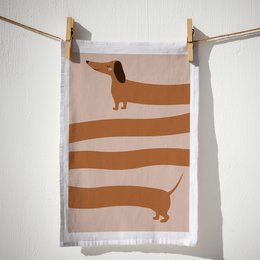 1 - Tea towel Dachshund - organic cotton - No. 1