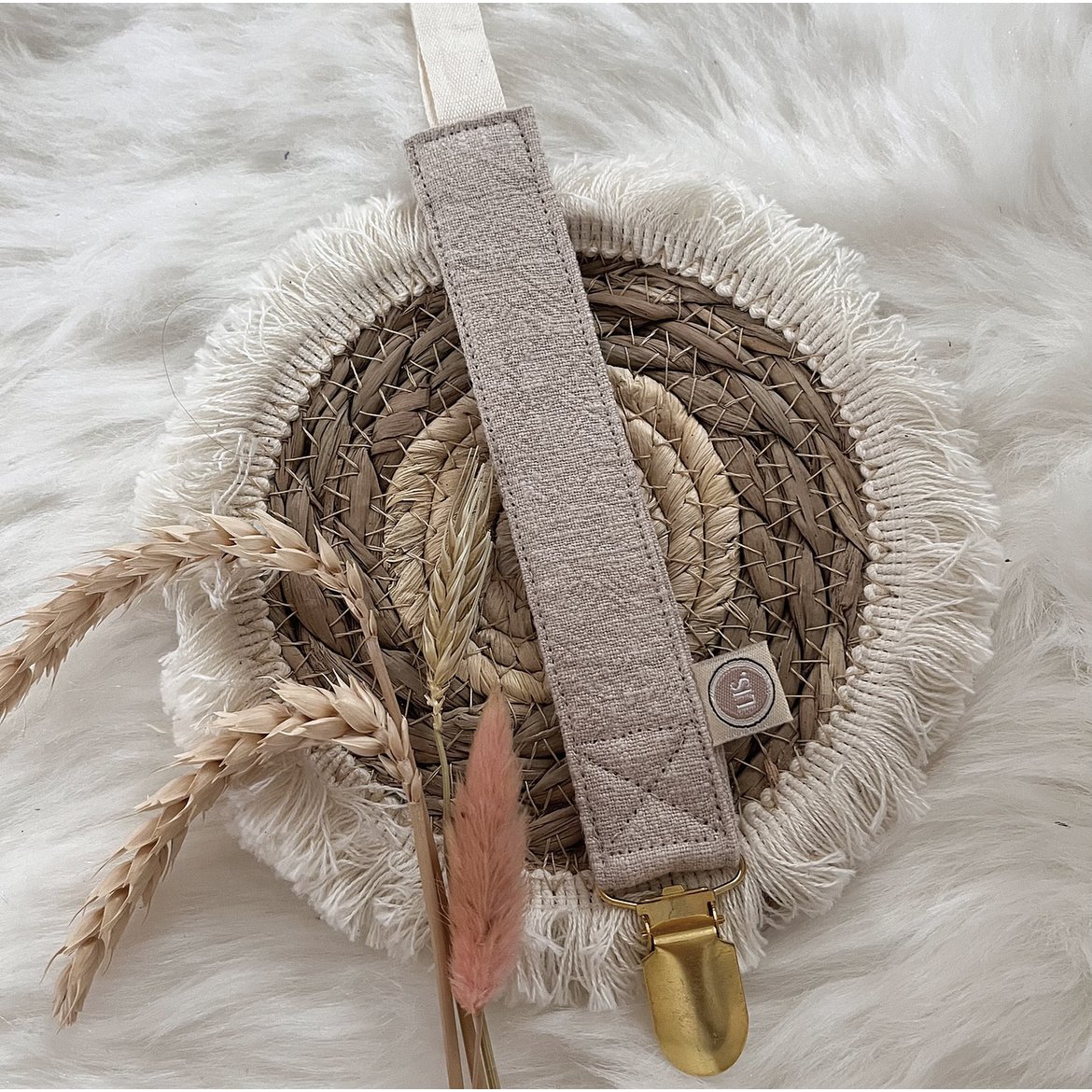 Cordon tétine - beige