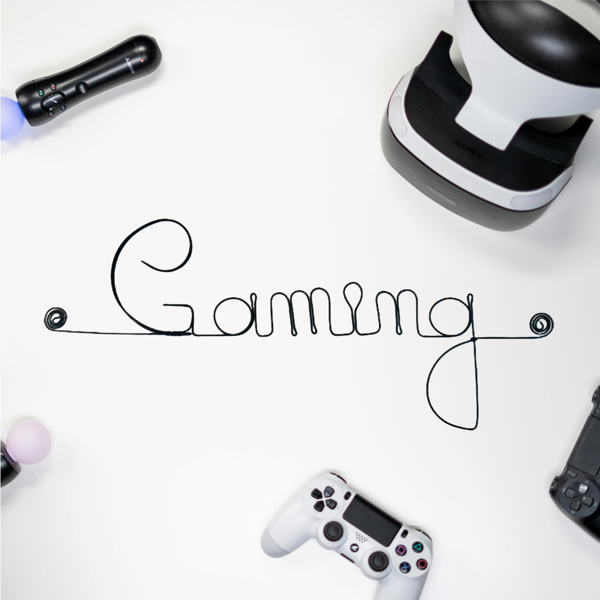 „Gaming“ Draht-Wanddekoration – zum Anstecken – Wandschmuck – Kinder-/Jugendzimmer