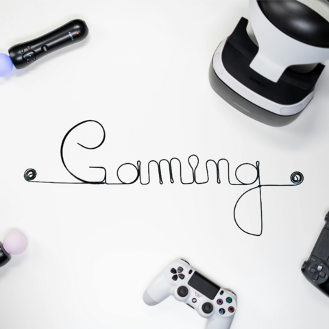„Gaming“ Draht-Wanddekoration – zum Anstecken – Wandschmuck – Kinder-/Jugendzimmer