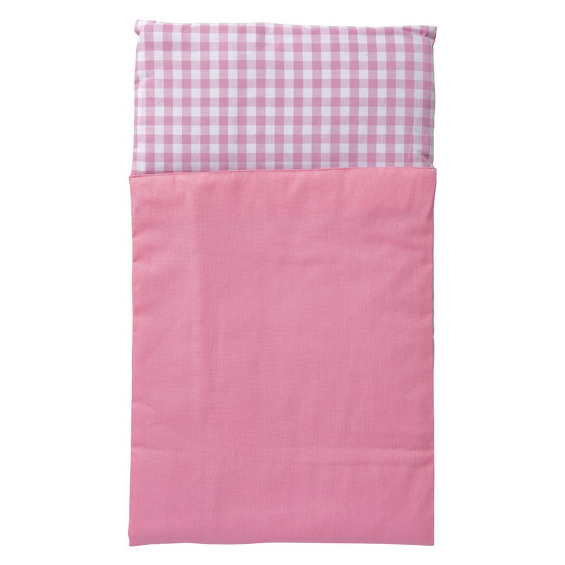 Van Dijk Toys Duvet til Wooden Doll-Pram Pink White Teruted