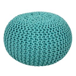 Knitted stool pouf Ø 45 H 30 cm cm seat pouf knitted floor cushion