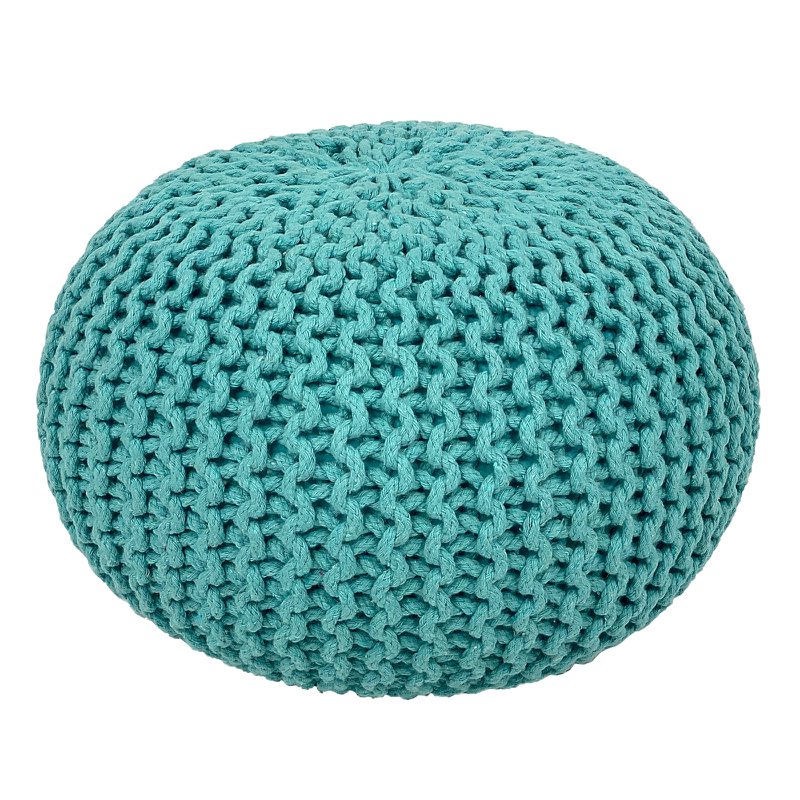 Knitted stool pouf Ø 45 H 30 cm cm seat pouf knitted floor cushion