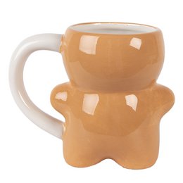 Mok Gingerbread man 300 ml Bruin Keramiek