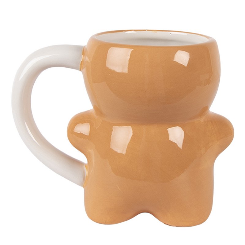 Mok Gingerbread man 300 ml Bruin Keramiek