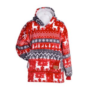 Vitapur - Hoodie blanket + socks child - Red Christmas