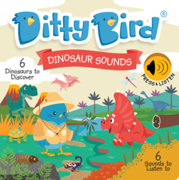 Książka dźwiękowa Ditty Bird Baby: Dźwięki dinozaurów