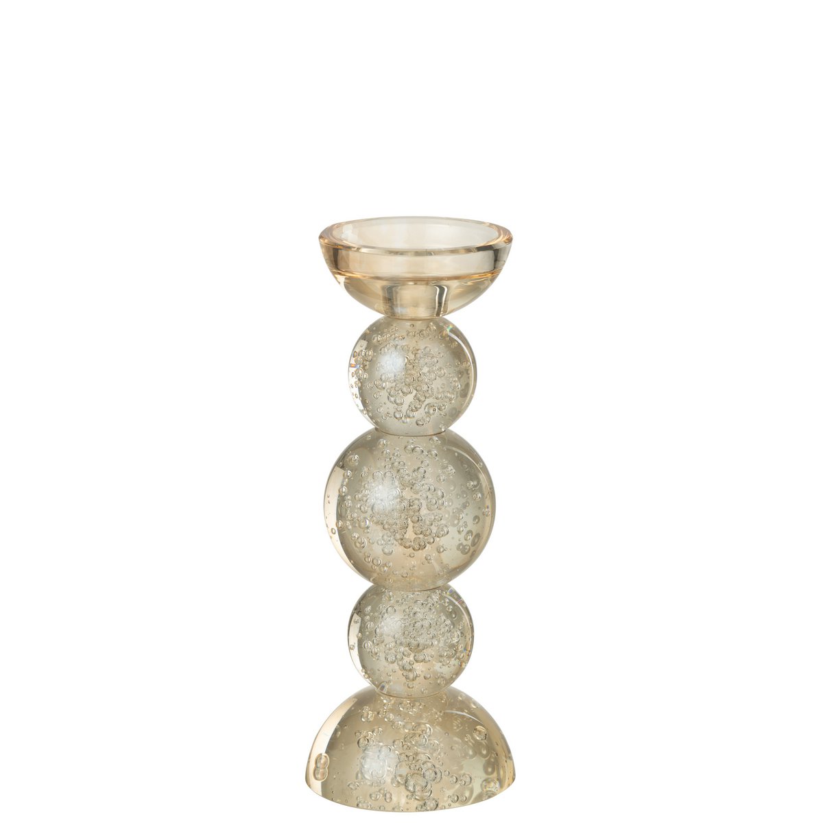 J-Line kaarshouder - glas - champagne - small